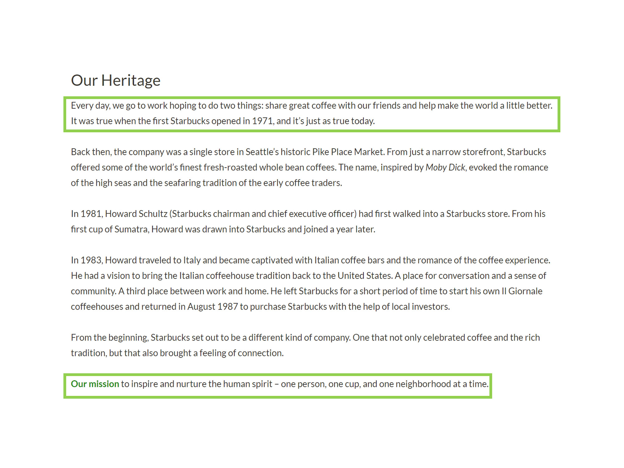 brand integrity starbuck's promises values