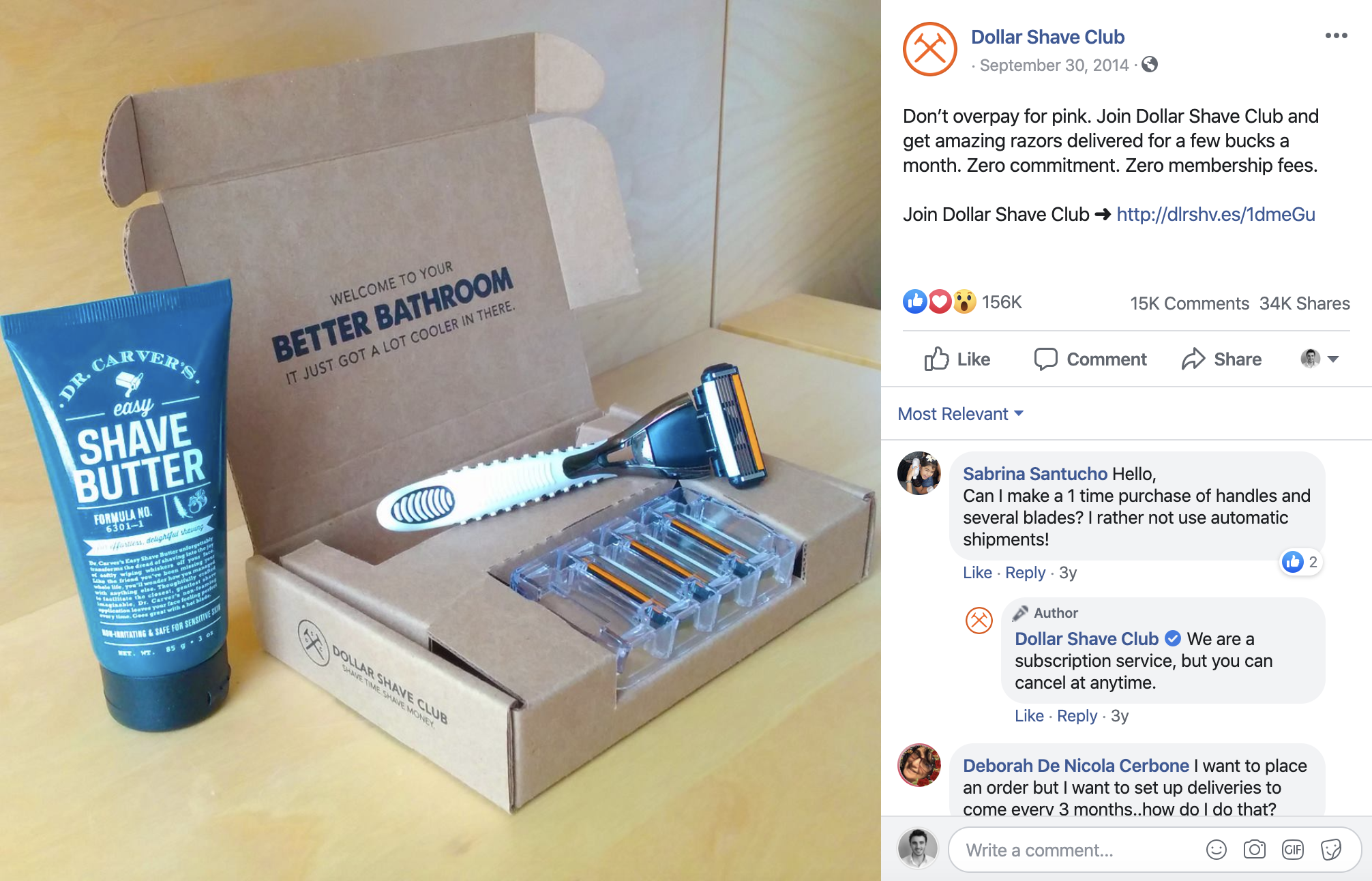 brand loyalty dollar shave club stand