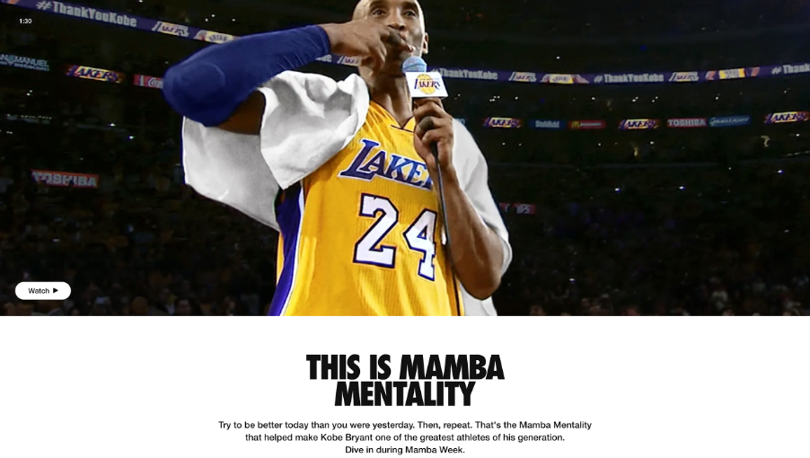 brand messaging nike mamba mentality