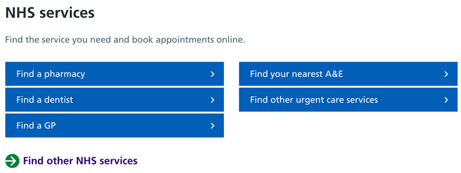 brand relevance nhs local services