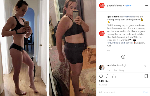 brand storytelling goodlife fitness people hero example