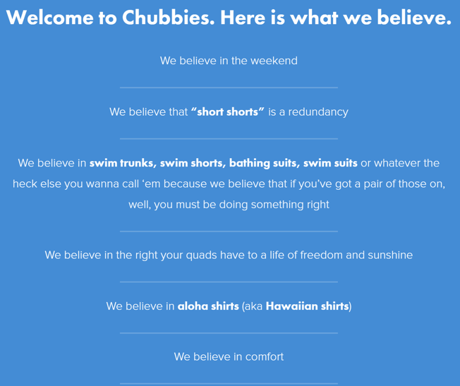 brand success inspiration chubbies tenants