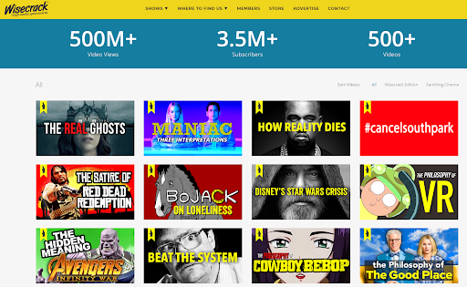 content curation wisecrack example