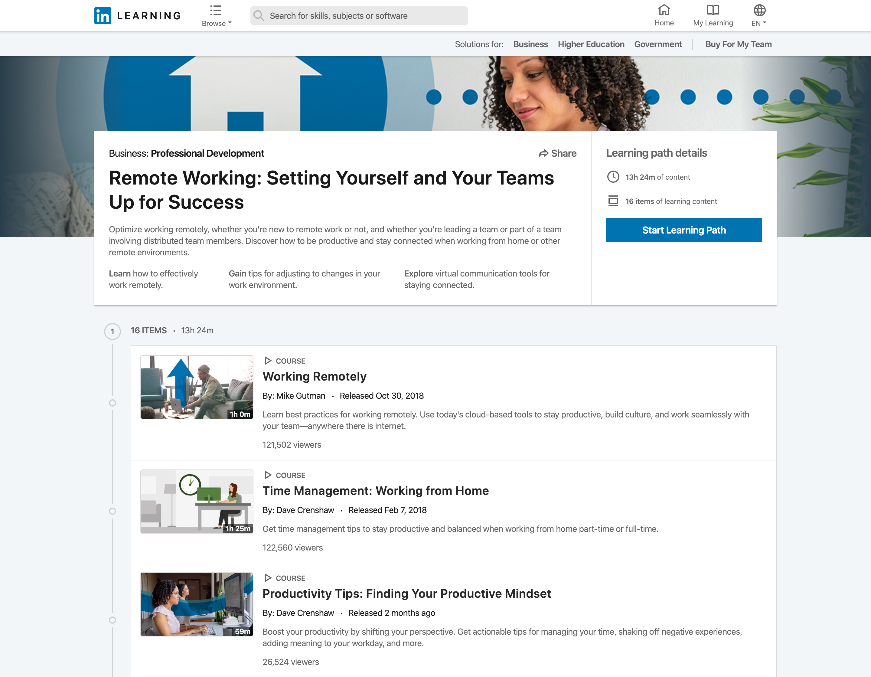 coronavirus lockdown guide online classes remote working linkedin learning