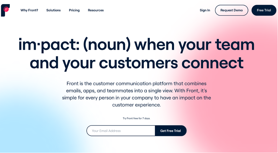 email marketing build your list front example