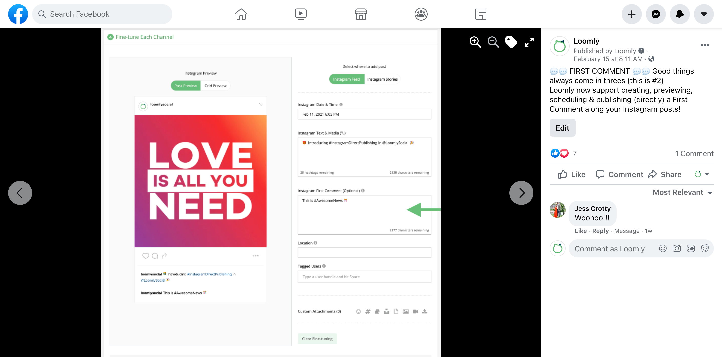 facebook marketing plan your content post example