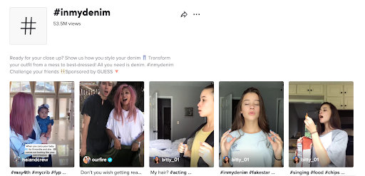 In my denim hashtag tiktok video trend examples