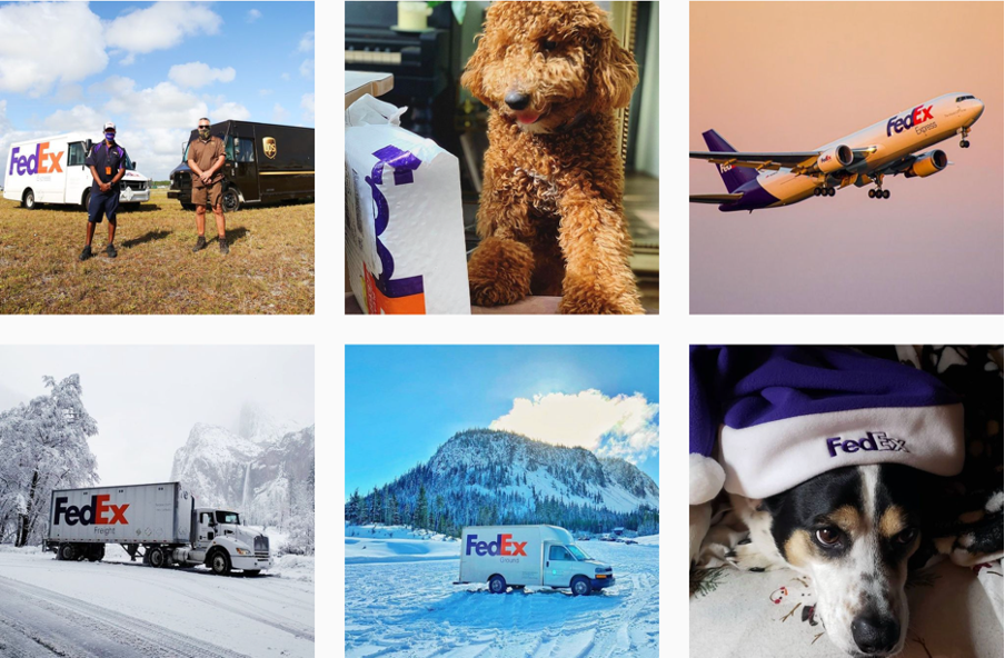 instagram marketing fedex feed