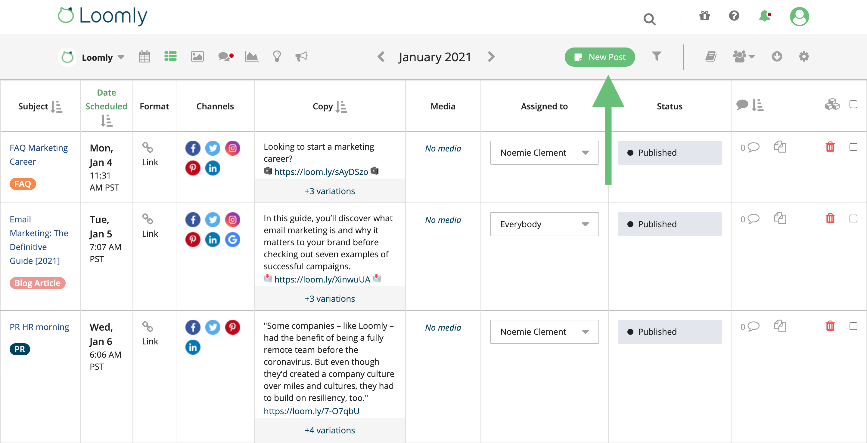 introducing loomly instagram direct publishing launch post builder