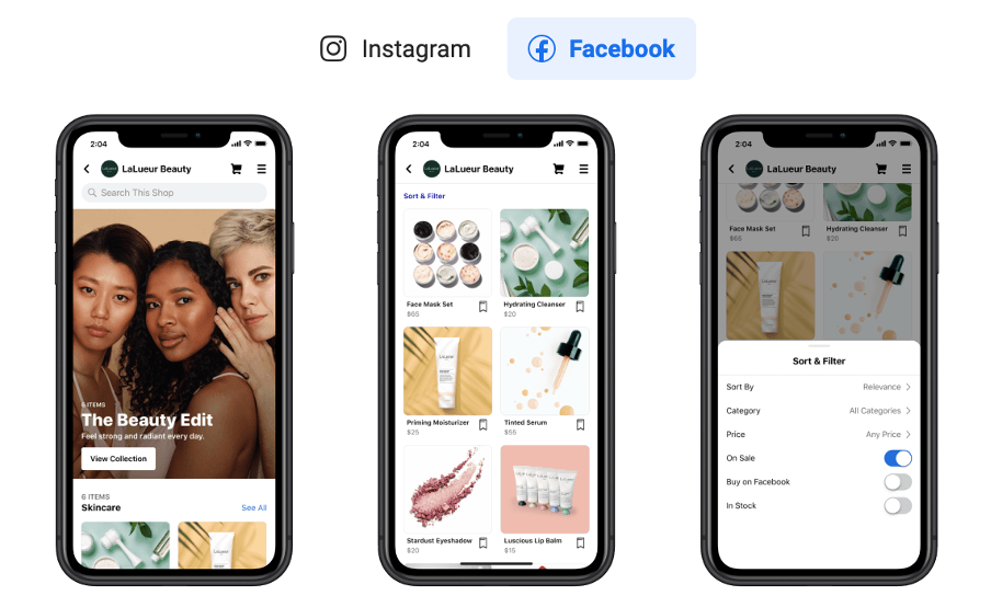 selling online facebook social commerce features