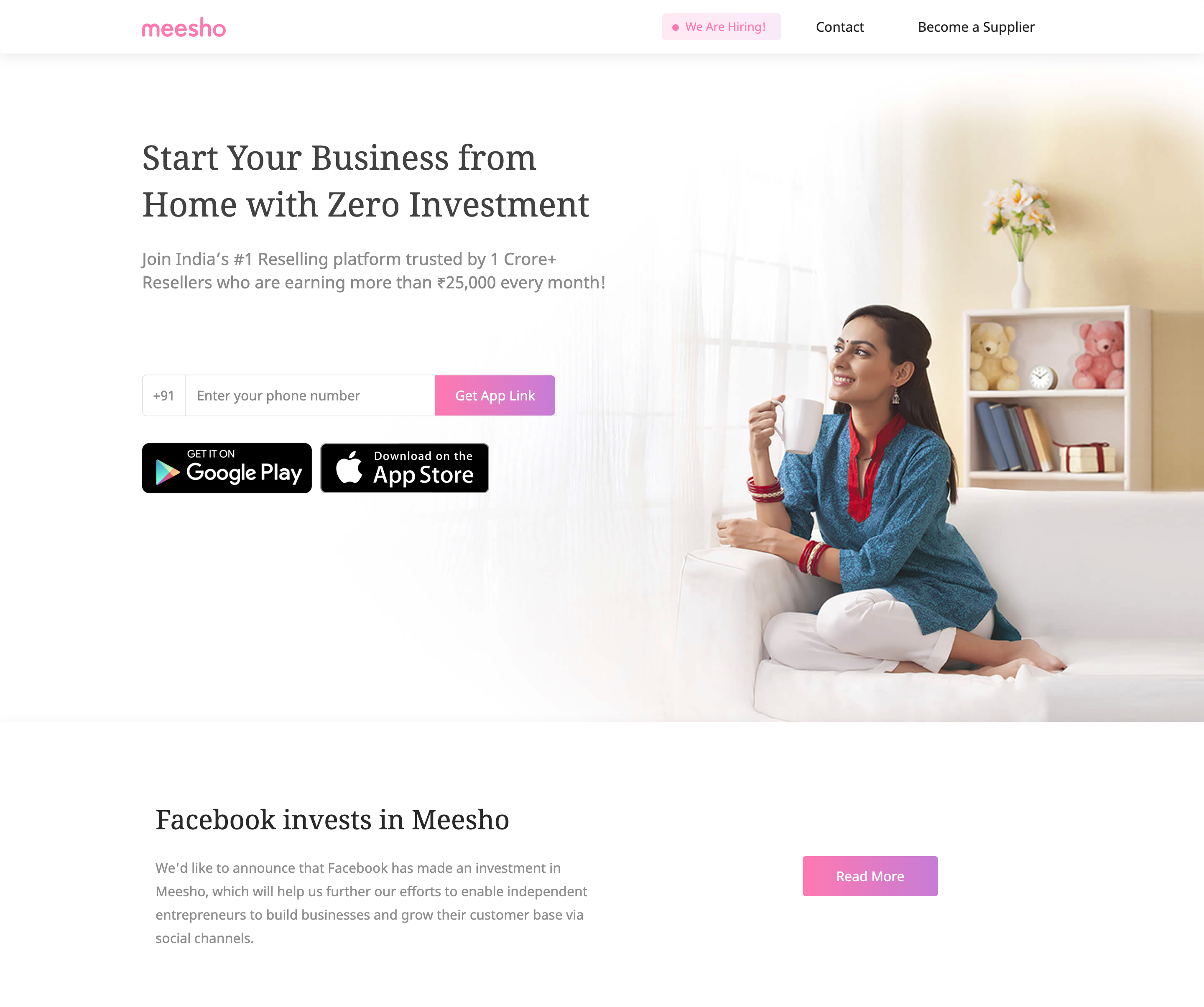 social commerce facebook invests in meesho