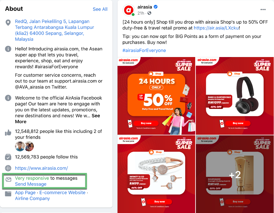 social media management successful brands examples airasia