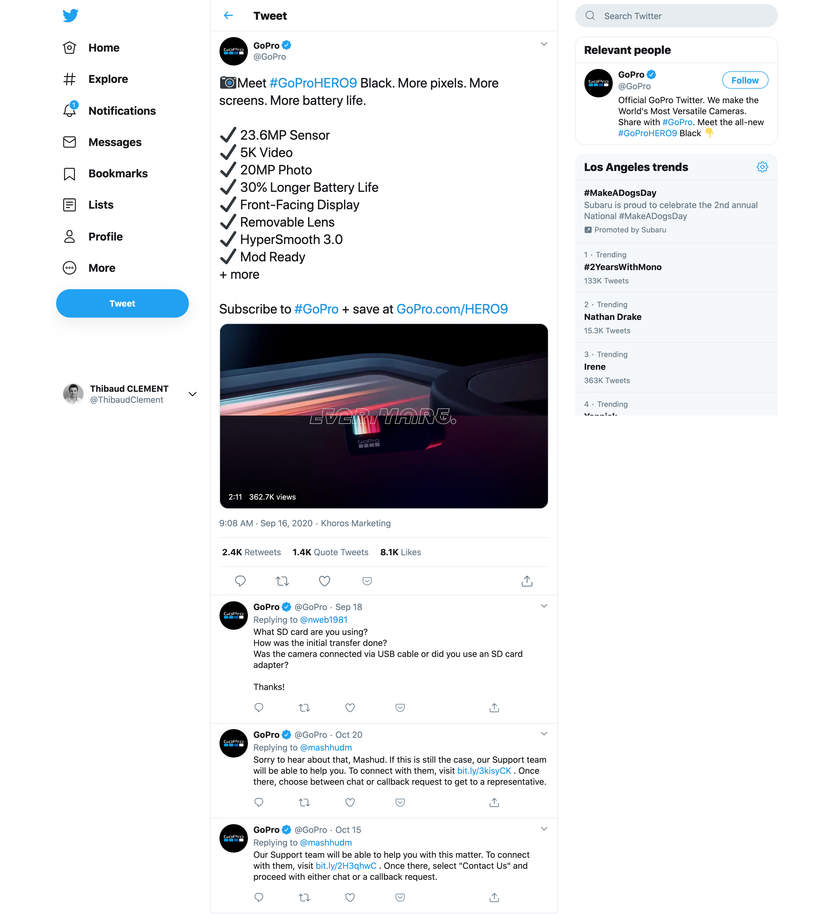 social media management successful brands examples gopro twitter