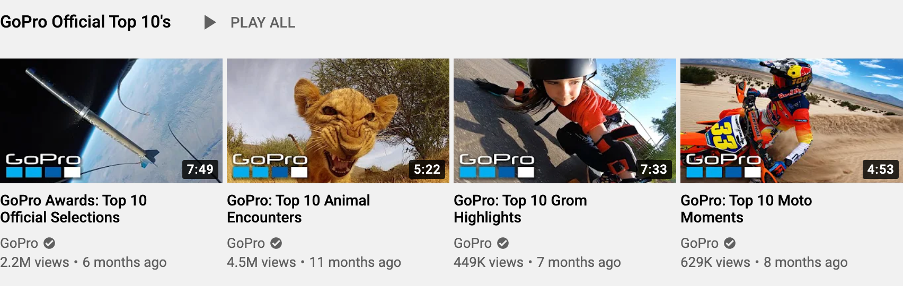 user-generated content gopro social channels