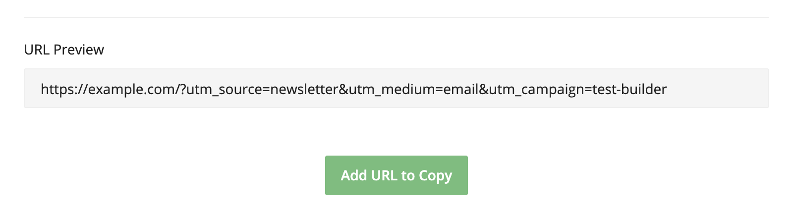 utm paramters url builder example
