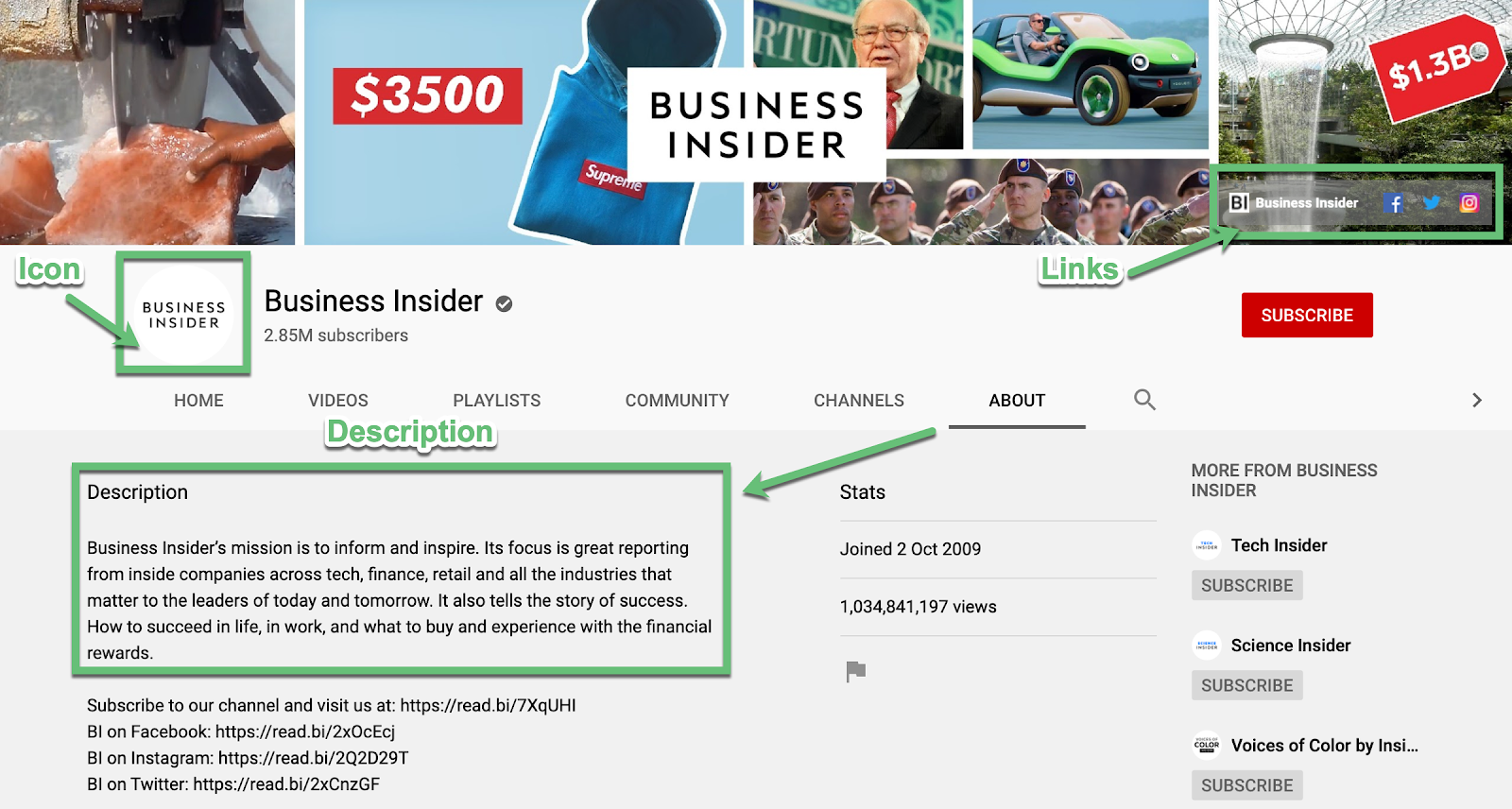 youtube marketing business insider links