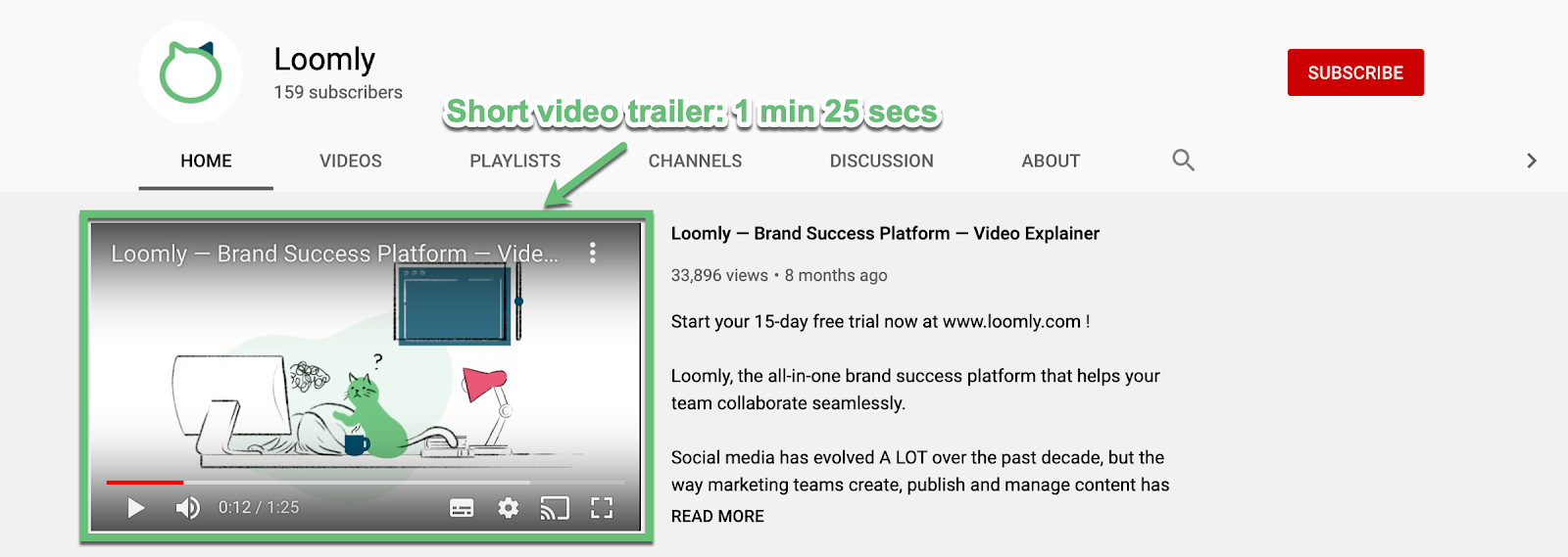 youtube marketing loomly channel thumbnail