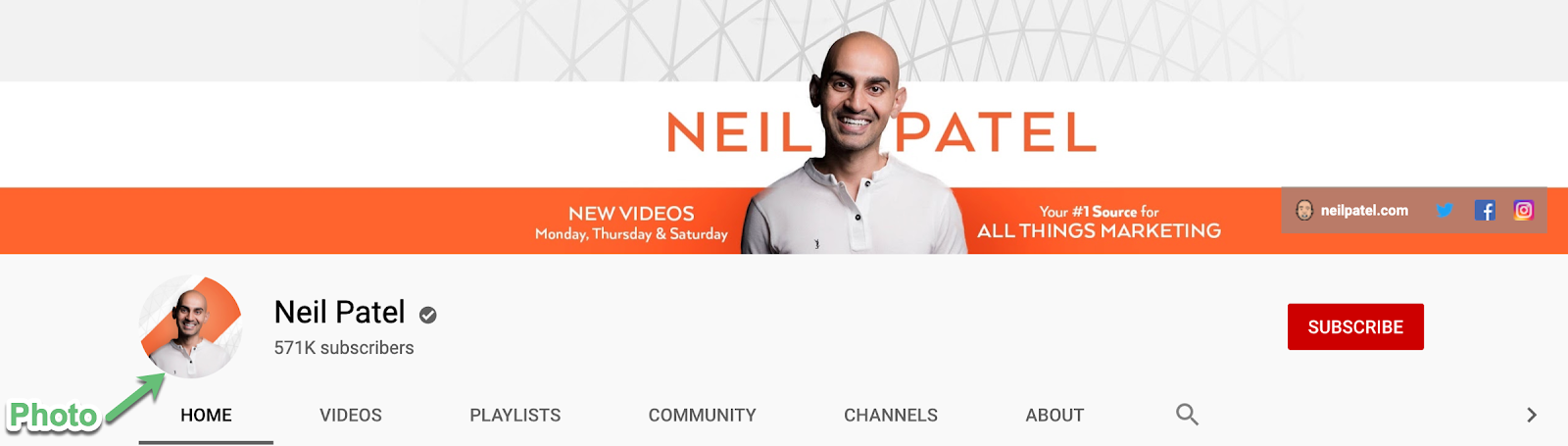youtube marketing neil patel youtube channel design