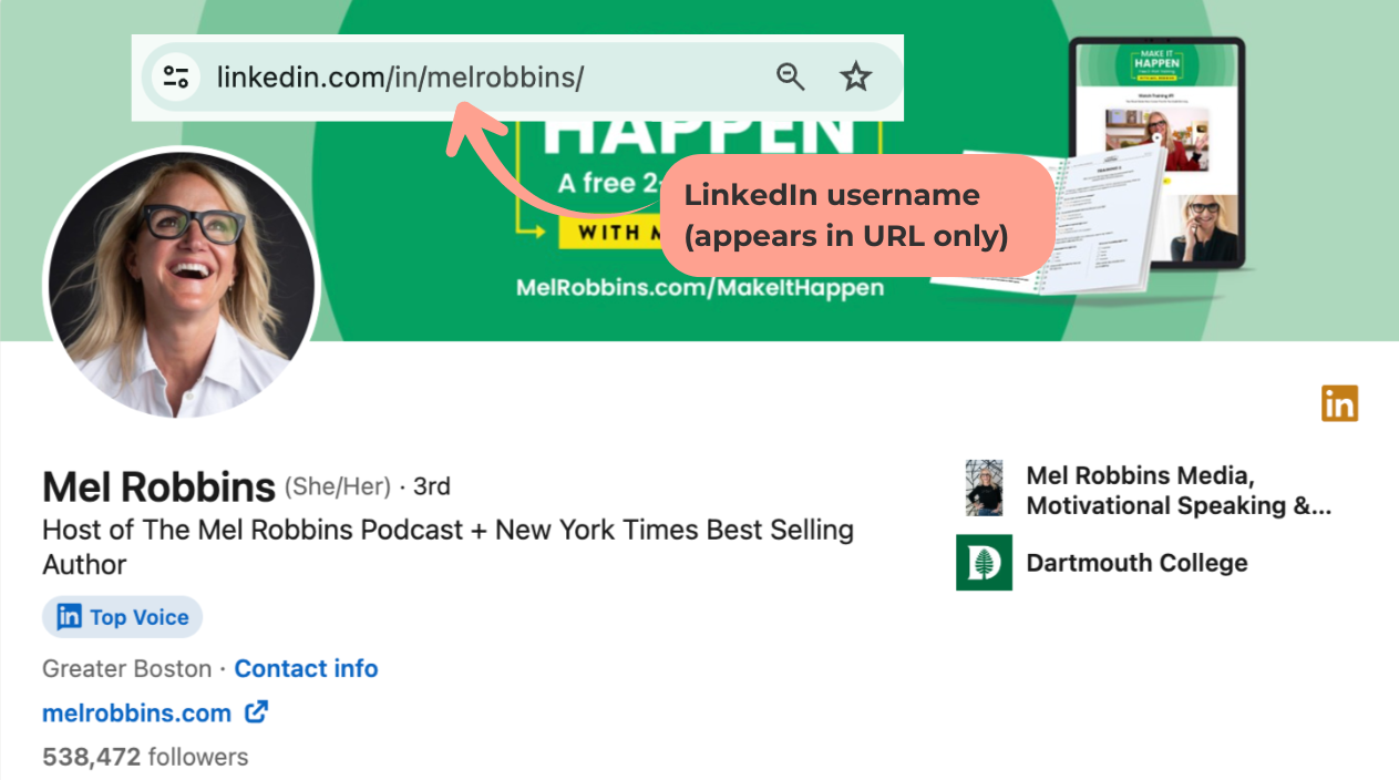 LinkedIn username rules