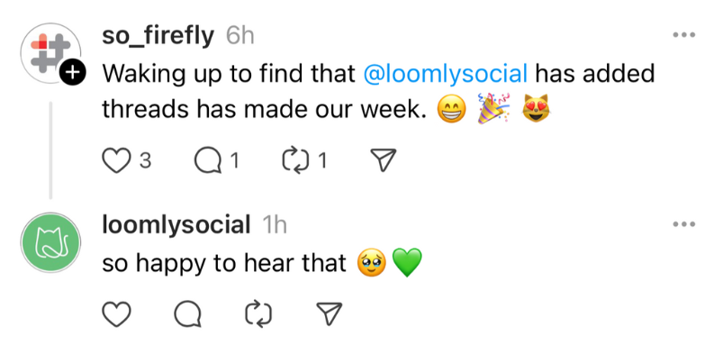 Threads app_reply example