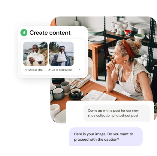 Loomly AI content creation workflow
