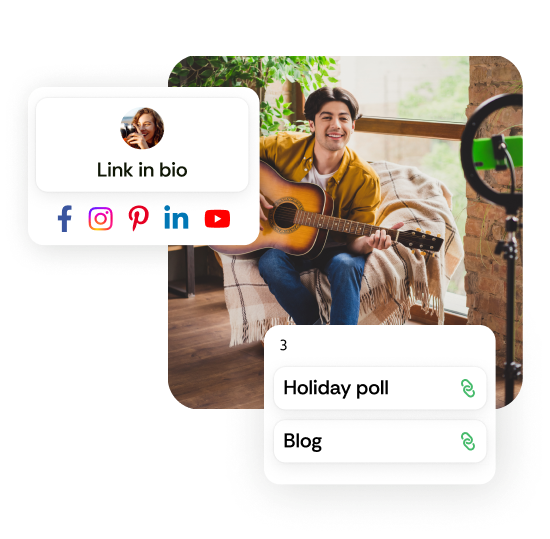 Loomly link in bio page builder